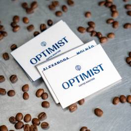 Optimist Coffee Visitenkarten 