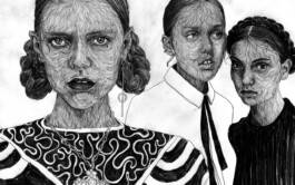 100for10 art book – black-and-white illustrated portraits