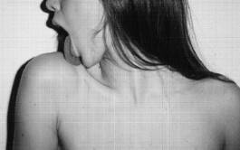 100for10 art book – black-and-white photograph of a woman's back