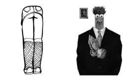100for10 art book – black-and-white illustration of figures